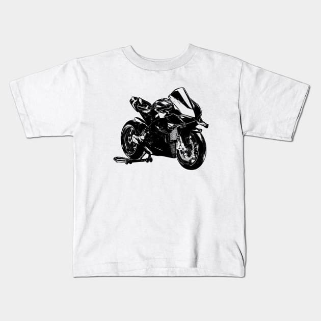 Superleggera V4 Sketch Art Kids T-Shirt by KAM Std